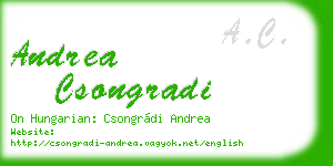 andrea csongradi business card