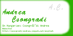 andrea csongradi business card